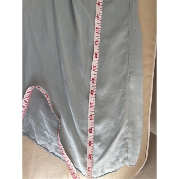 Braez Silk Blouse Dust Blue Long Sleeve Tie Neck Silk S - Picture 5 of 6